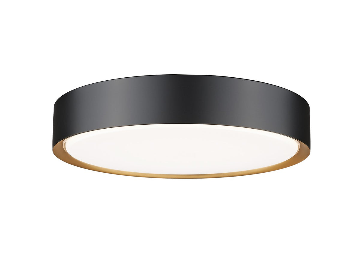 Plafonnier Kawan Noir mat + Or moderne, 16" – Z-Lite