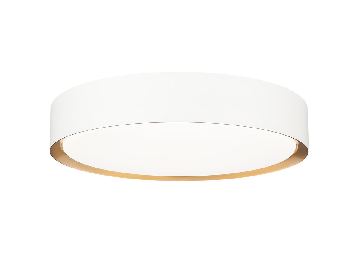Plafonnier Kawan Blanc mat + Or moderne, 16" – Z-Lite