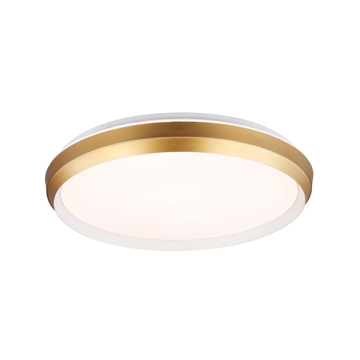 Plafonnier Labrador - Blanc mat et or 19 1/4" by DVI Lighting | Luminaires & cie
