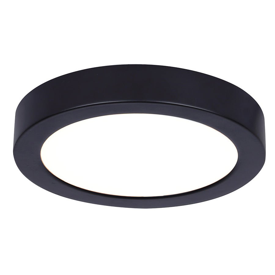 Plafonnier LED Disc - Noir avec lentille PVC 5.3" 2700°K by Canarm | Luminaires & cie