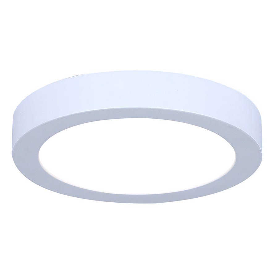 Plafonnier LED Disc - Nickel blanc avec lentille PVC 5.3" 2700°K by Canarm | Luminaires & cie