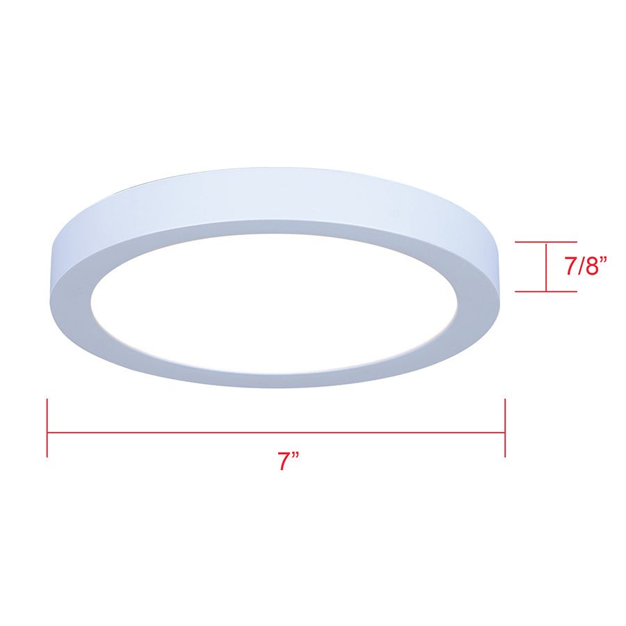 Plafonnier LED Disc - Nickel brossé 7.28" 2700°K by Canarm | Luminaires & cie