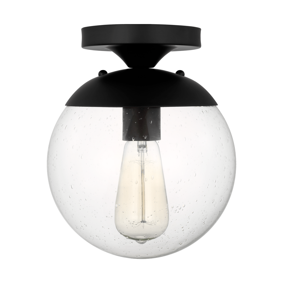 Plafonnier Leo - Hanging Globe - Noir de minuit Verre clair Ampoules non - incluses by Visual Comfort Studio | Luminaires & cie