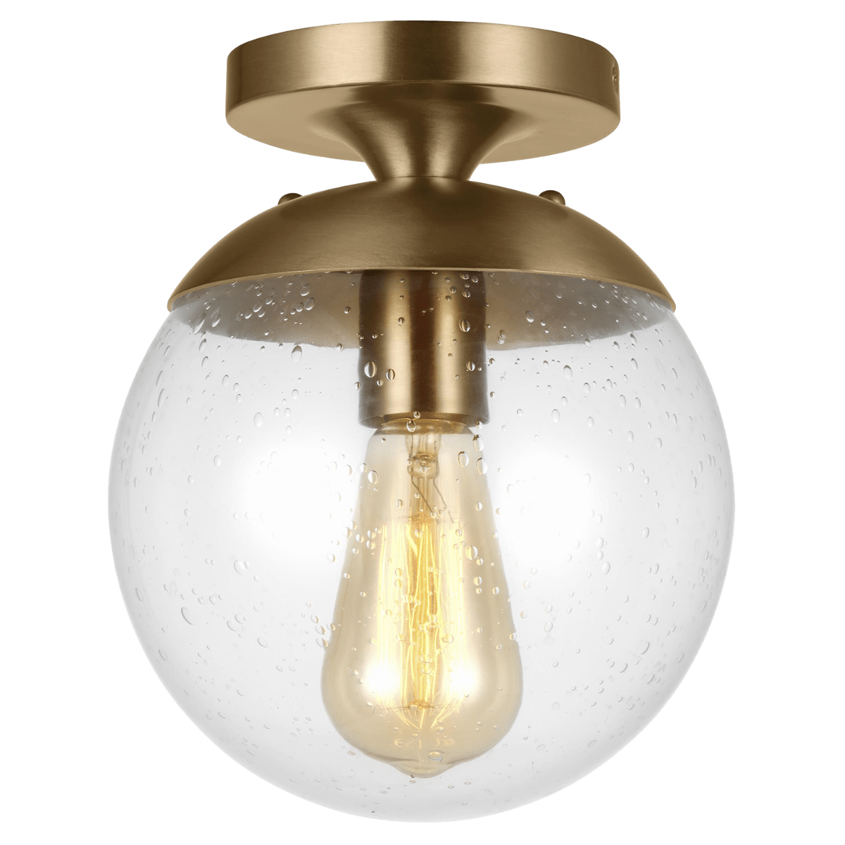 Plafonnier Leo - Hanging Globe - Laiton satiné Verre clair Ampoules non - incluses by Visual Comfort Studio | Luminaires & cie