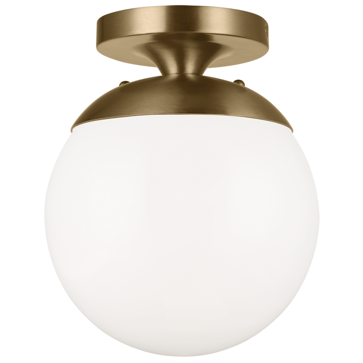 Plafonnier Leo - Hanging Globe - Laiton satiné Blanc lisse Ampoules non - incluses by Visual Comfort Studio | Luminaires & cie
