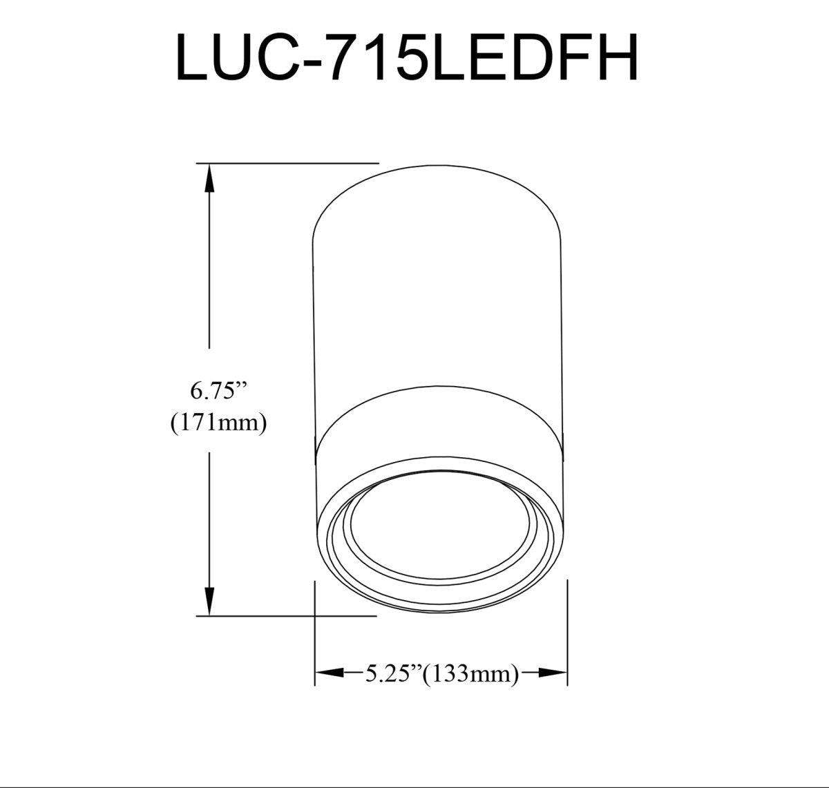 Plafonnier Lucia - Noir mat by Dainolite | Luminaires & cie