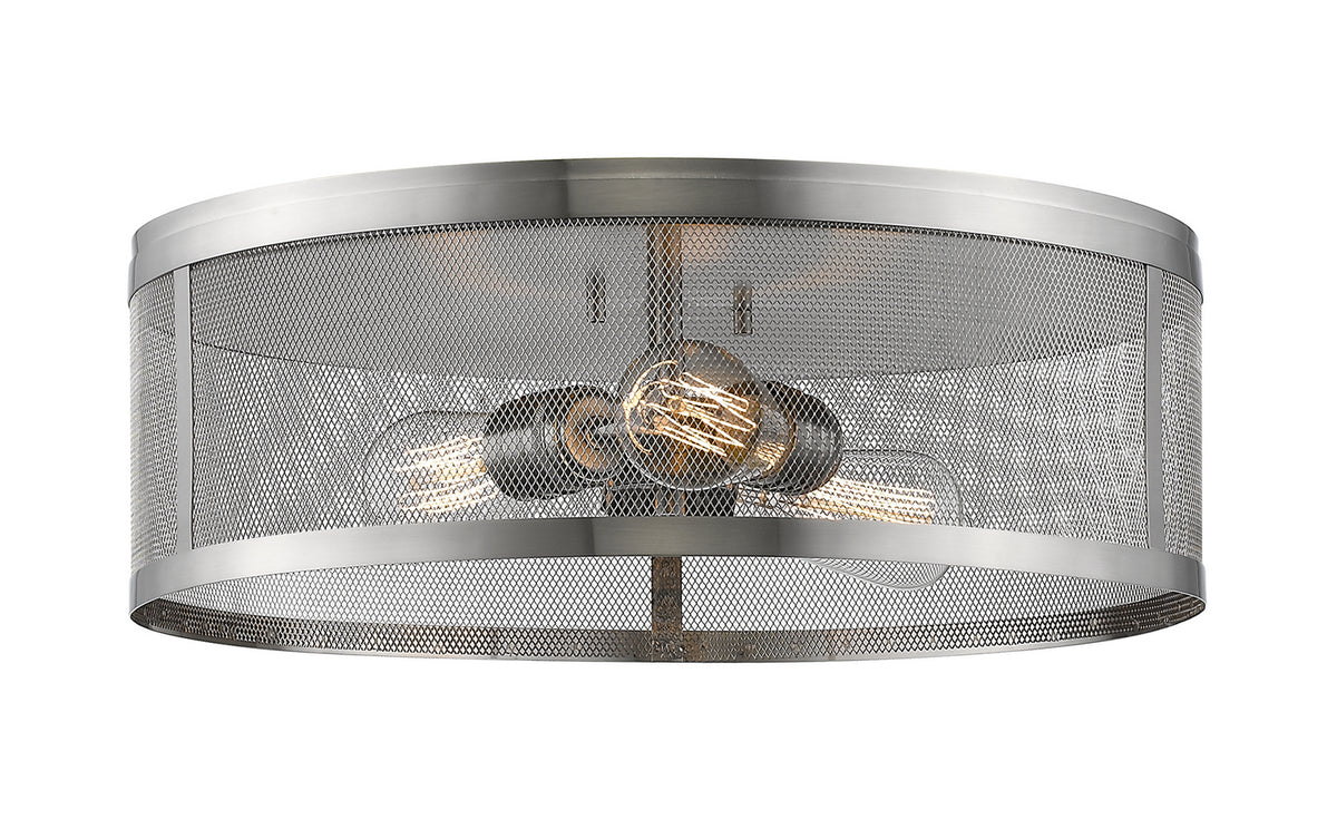 Plafonnier Meshsmith Nickel brossé, 18" – Z-Lite