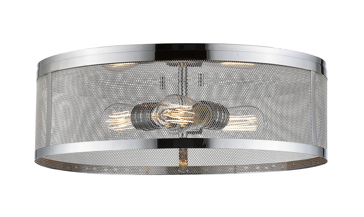 Plafonnier Meshsmith Chrome, 18" – Z-Lite