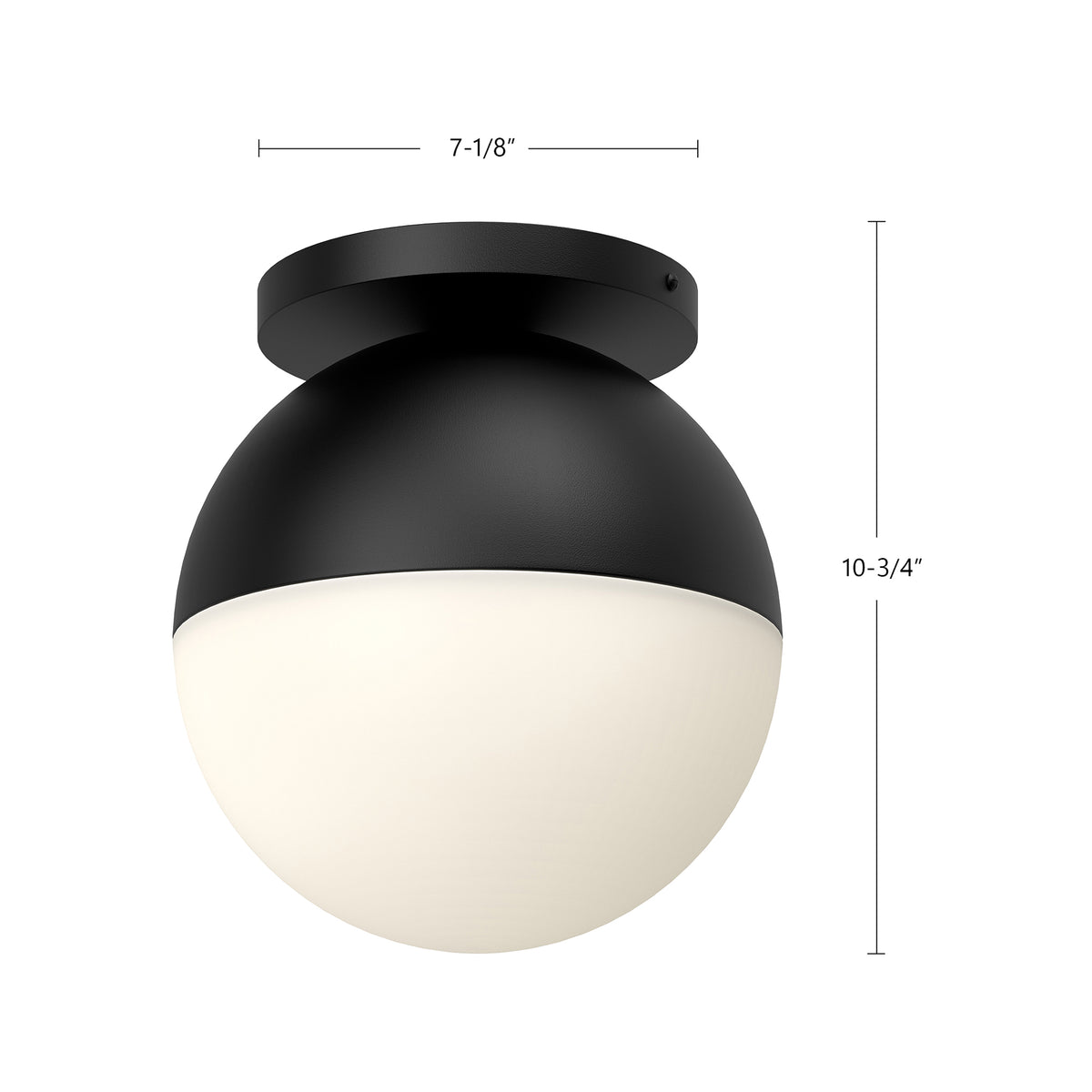 Plafonnier Monae Or brossé/Verre opale, 9 7/8" – vue 4