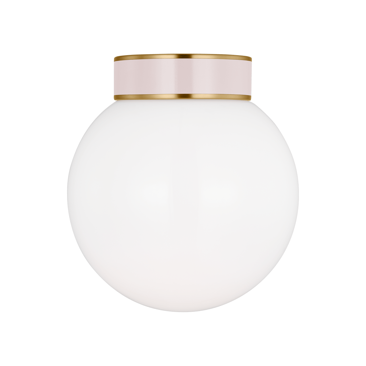 Plafonnier Monroe Ball - Laiton brûlé et blush Lait by Visual Comfort Studio | Luminaires & cie