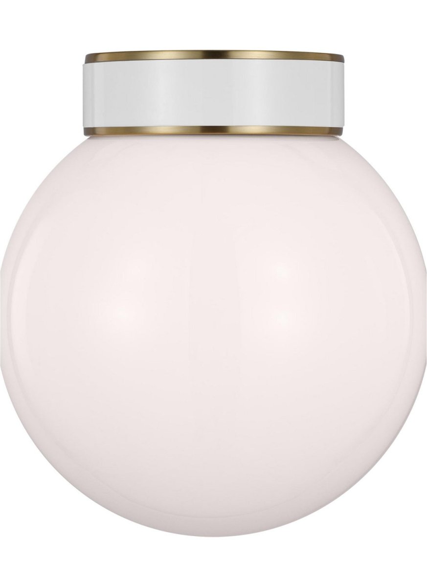 Plafonnier Monroe - Laiton bruni et Blanc brillant by Visual Comfort Studio | Luminaires & cie