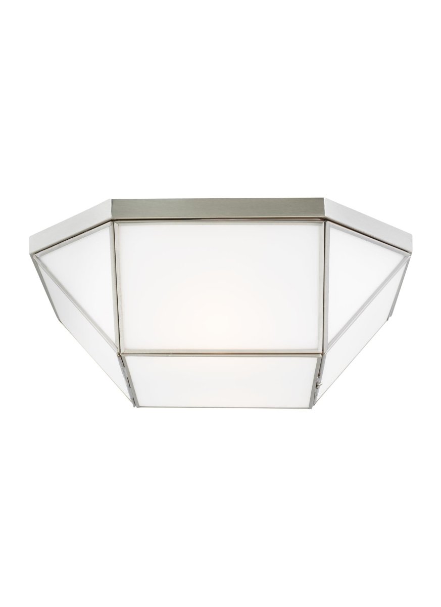 Plafonnier Morrison - Nickel brossé 15 1/2" Ampoules DEL incluses by Visual Comfort Studio | Luminaires & cie