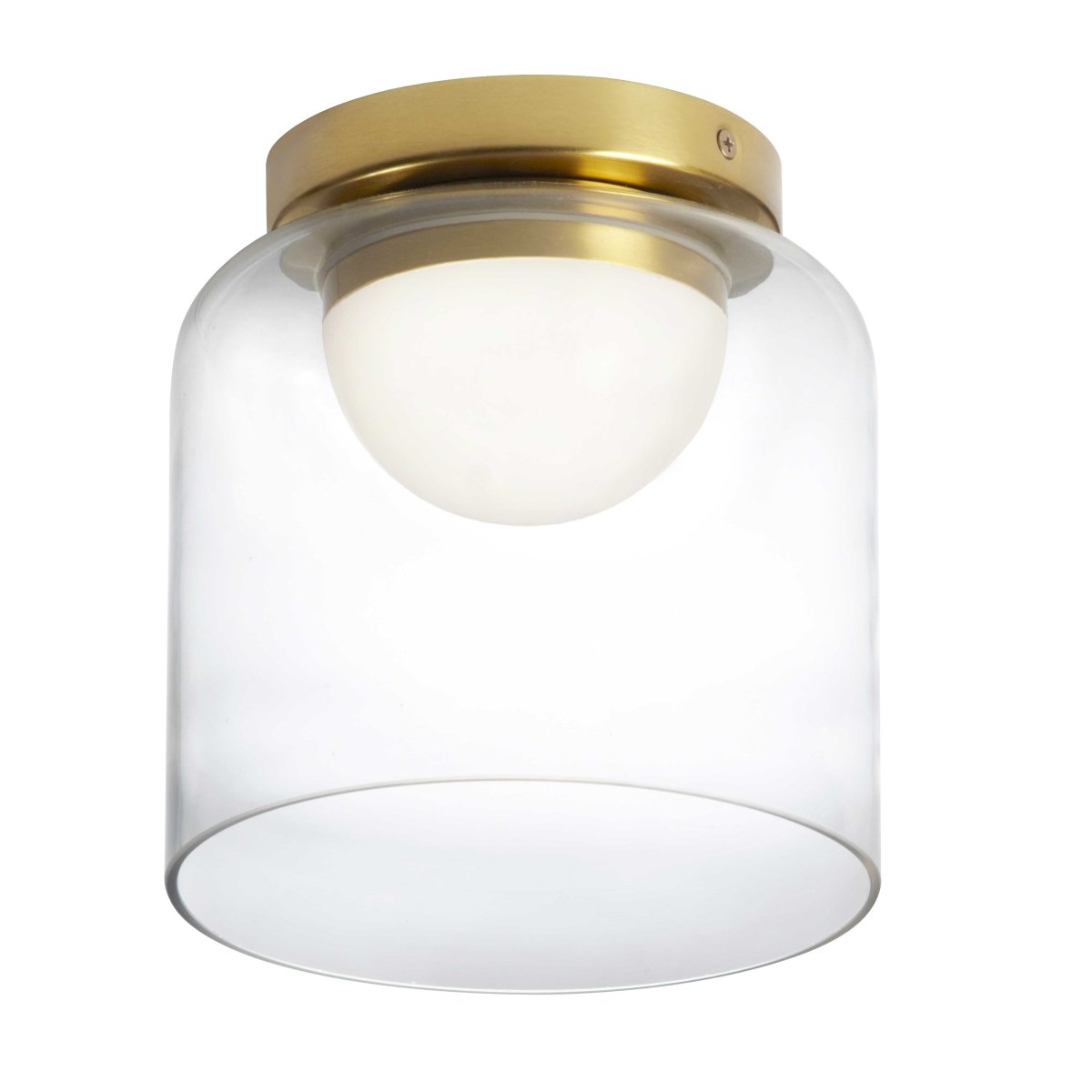 Plafonnier Nadine Dome - Laiton vieilli 7" by Dainolite | Luminaires & cie