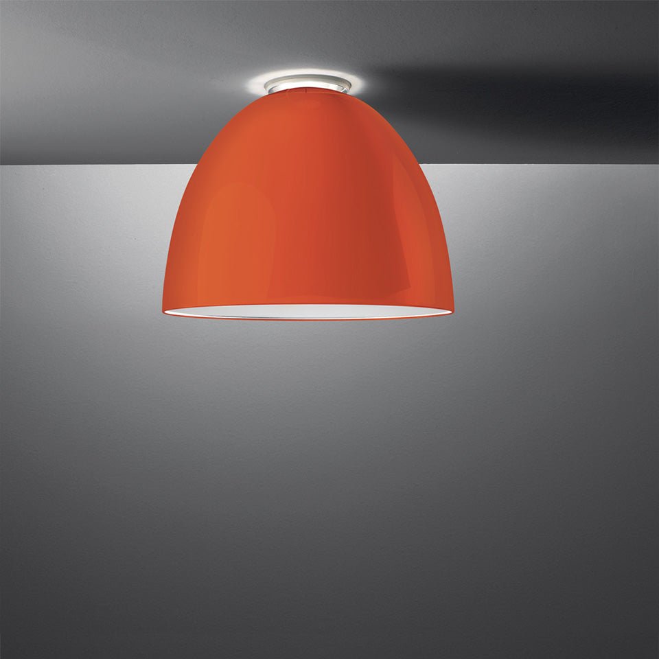 Plafonnier NUR - Classique (21 11/16") Orange Brillant DEL / 43W / 3000°K / 93 IRC / Dimmable 0 - 10V by Artemide | Luminaires & cie