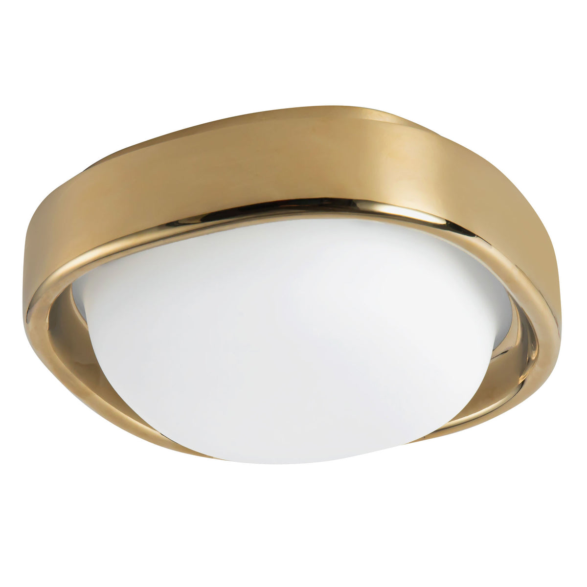 Plafonnier Pebble Laiton vintage – vue 4