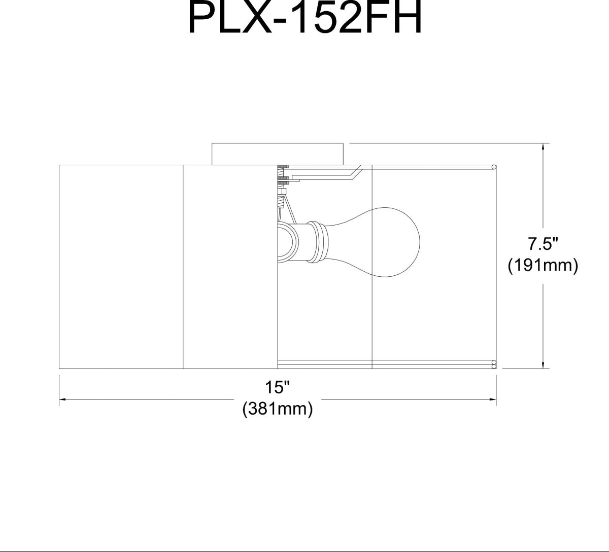 Plafonnier Phlox - Noir mat 15" by Dainolite | Luminaires & cie