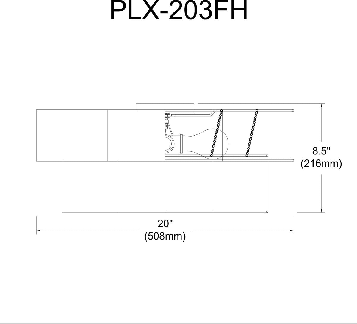 Plafonnier Phlox - Noir mat 20" by Dainolite | Luminaires & cie