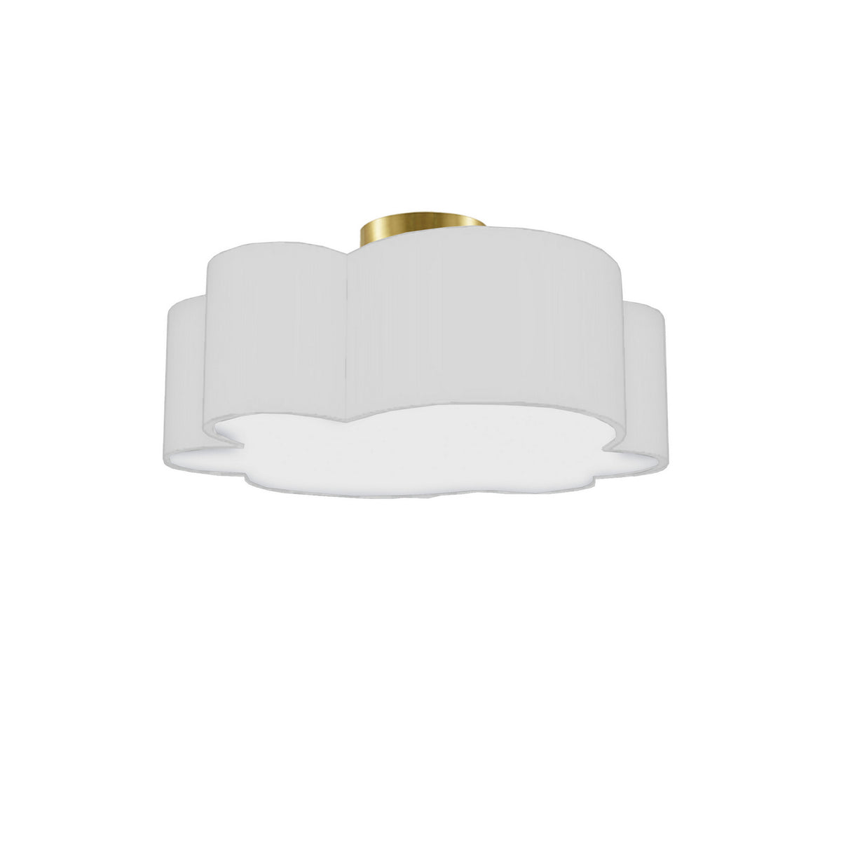 Plafonnier Phlox Blanc / Laiton vieilli – Dainolite