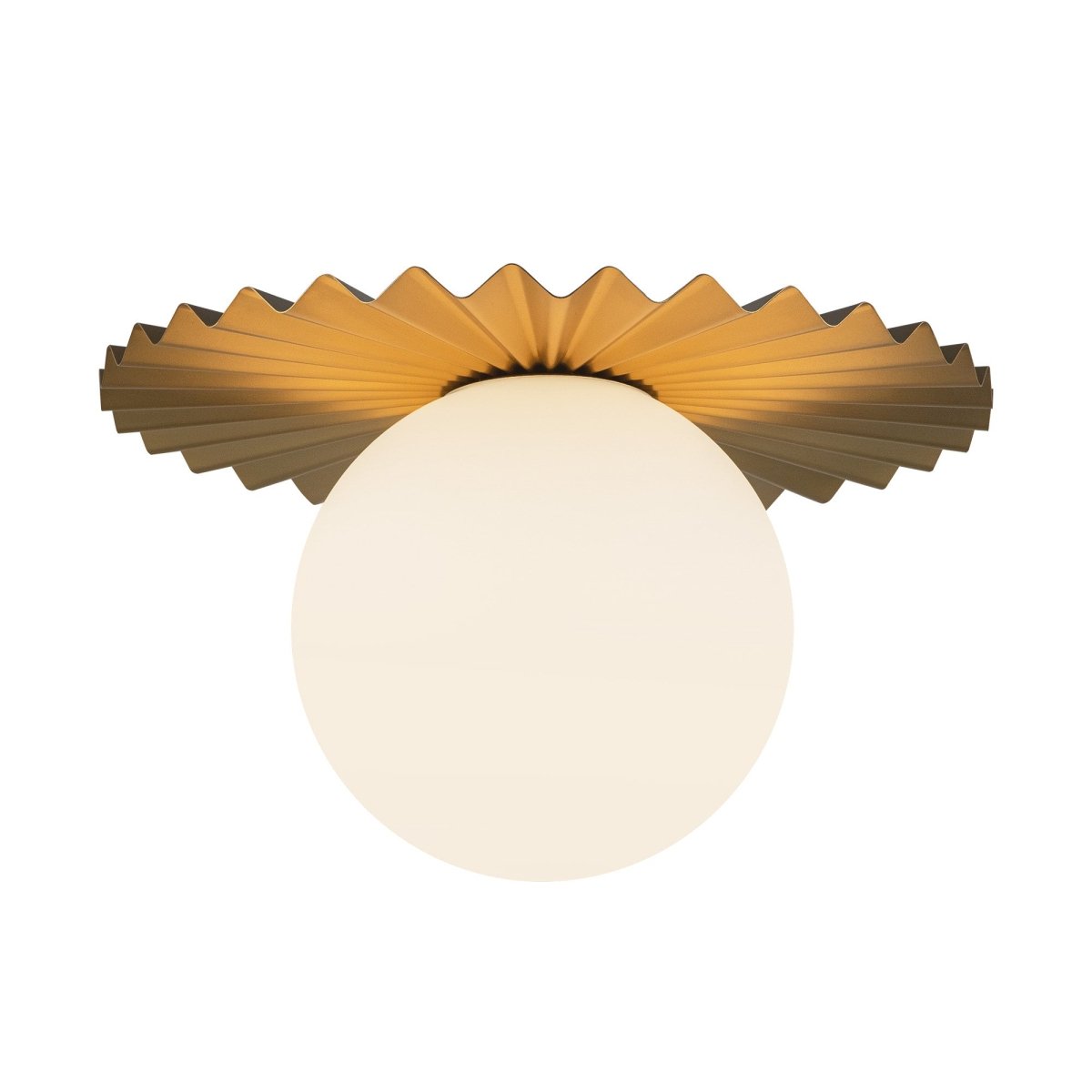 Plafonnier Plume - Or brossé 13 7/8" by Alora Lighting | Luminaires & cie