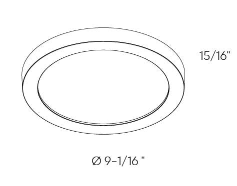 Plafonnier Prime Non, 9" – vue 2