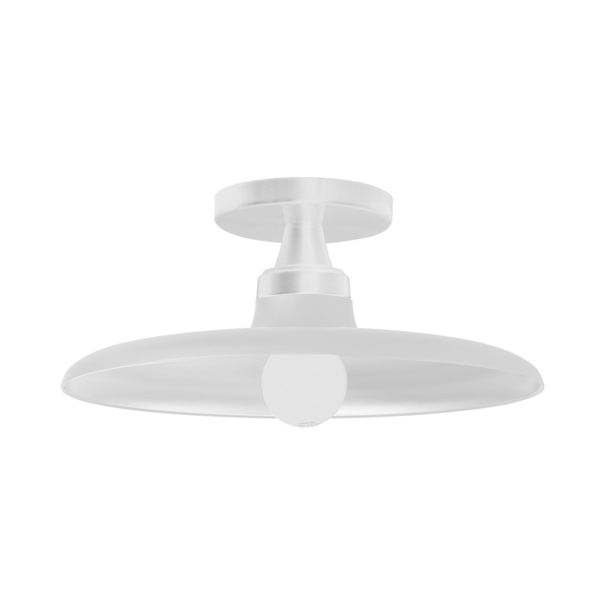 Plafonnier Quentin - Blanc mat & laiton vieilli 12" by Dainolite | Luminaires & cie