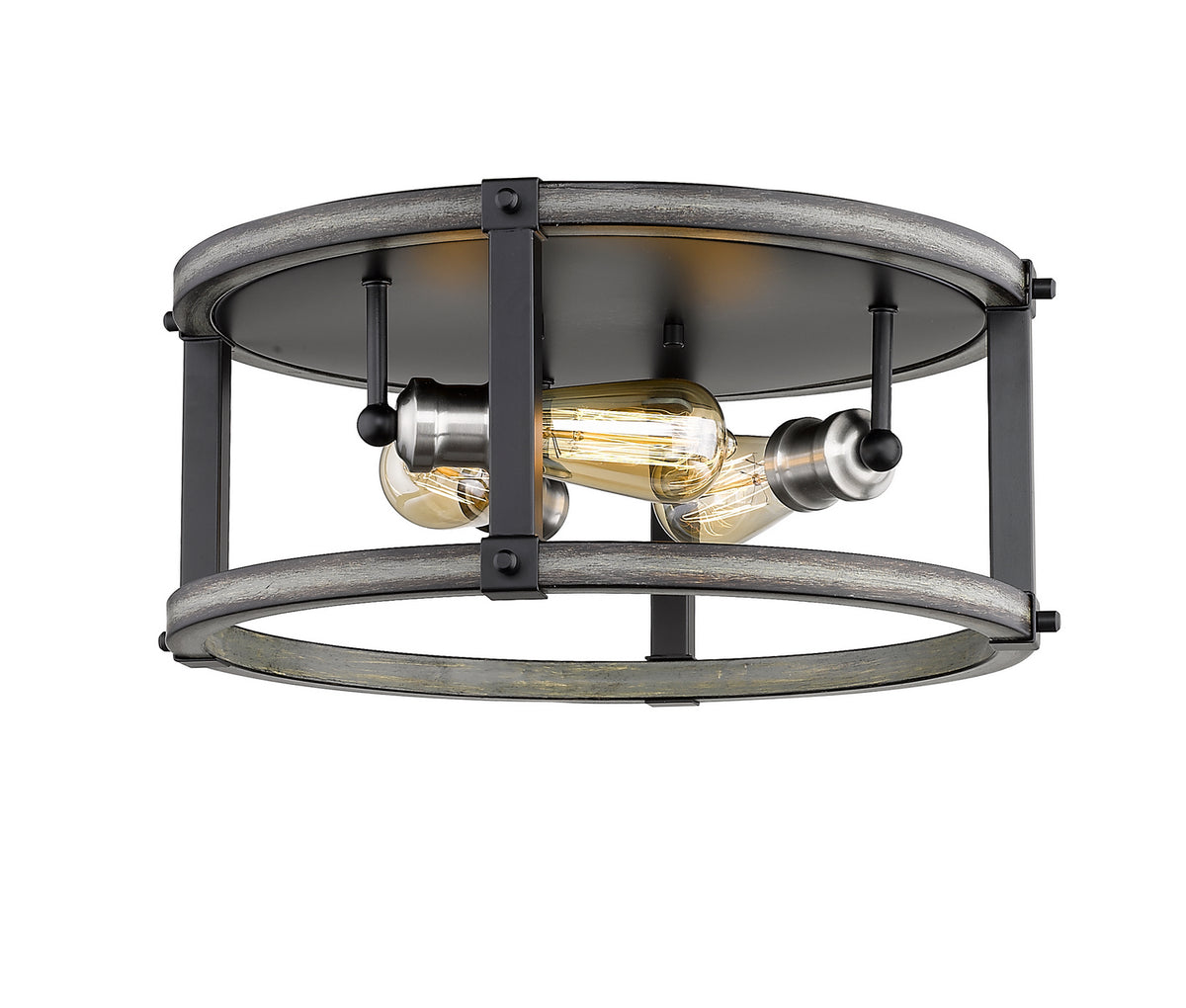 Plafonnier rond Kirkland Bardeau gris cendré, 16 1/4" – vue 3