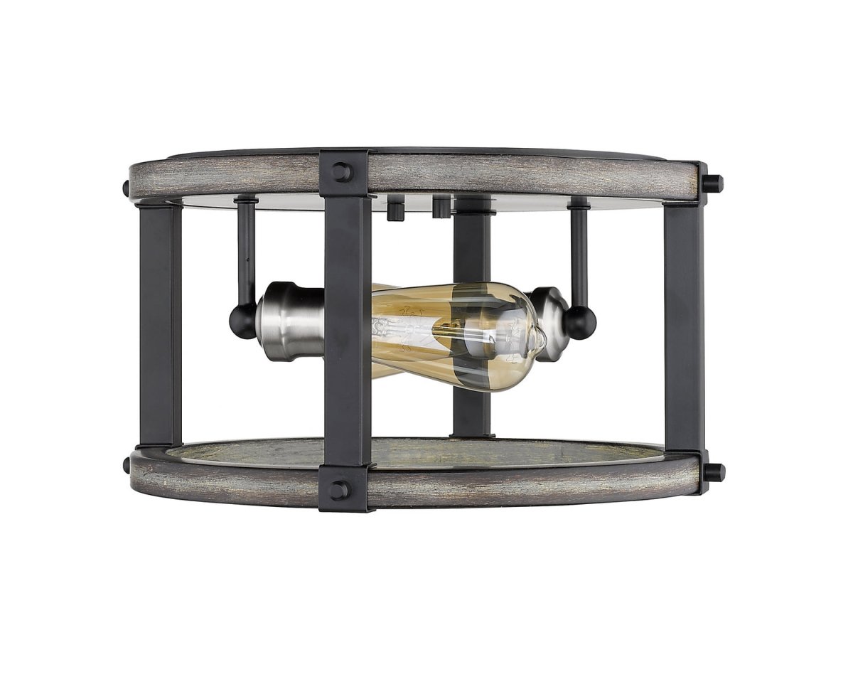 Plafonnier rond Kirkland - Bardeau gris cendré 16 1/4" by Z-Lite | Luminaires & cie