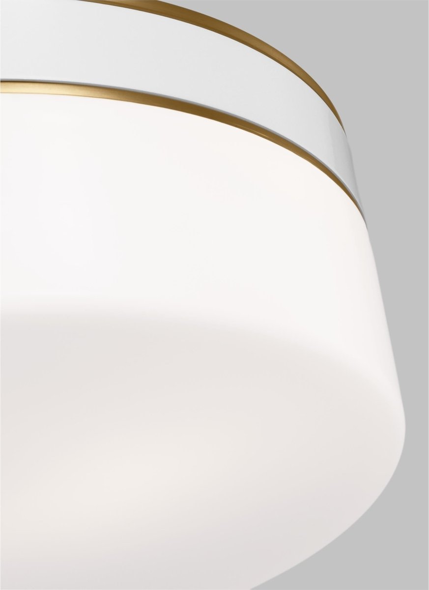 Plafonnier rond Monroe - Nickel poli by Visual Comfort Studio | Luminaires & cie