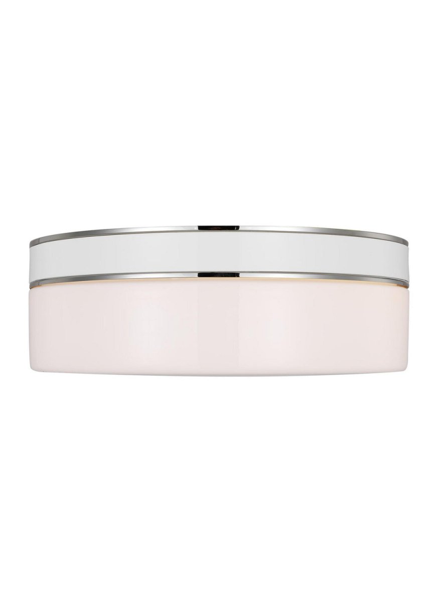 Plafonnier rond Monroe - Nickel poli by Visual Comfort Studio | Luminaires & cie