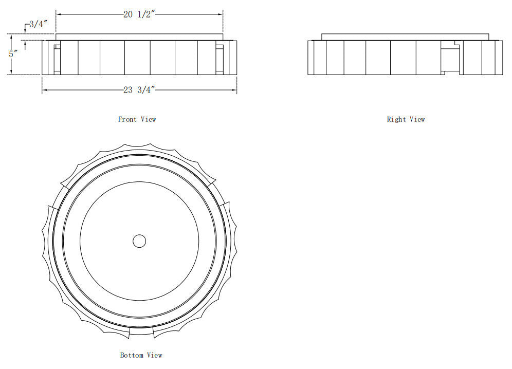 Plafonnier Roslington Or, 23 3/4" – vue 7