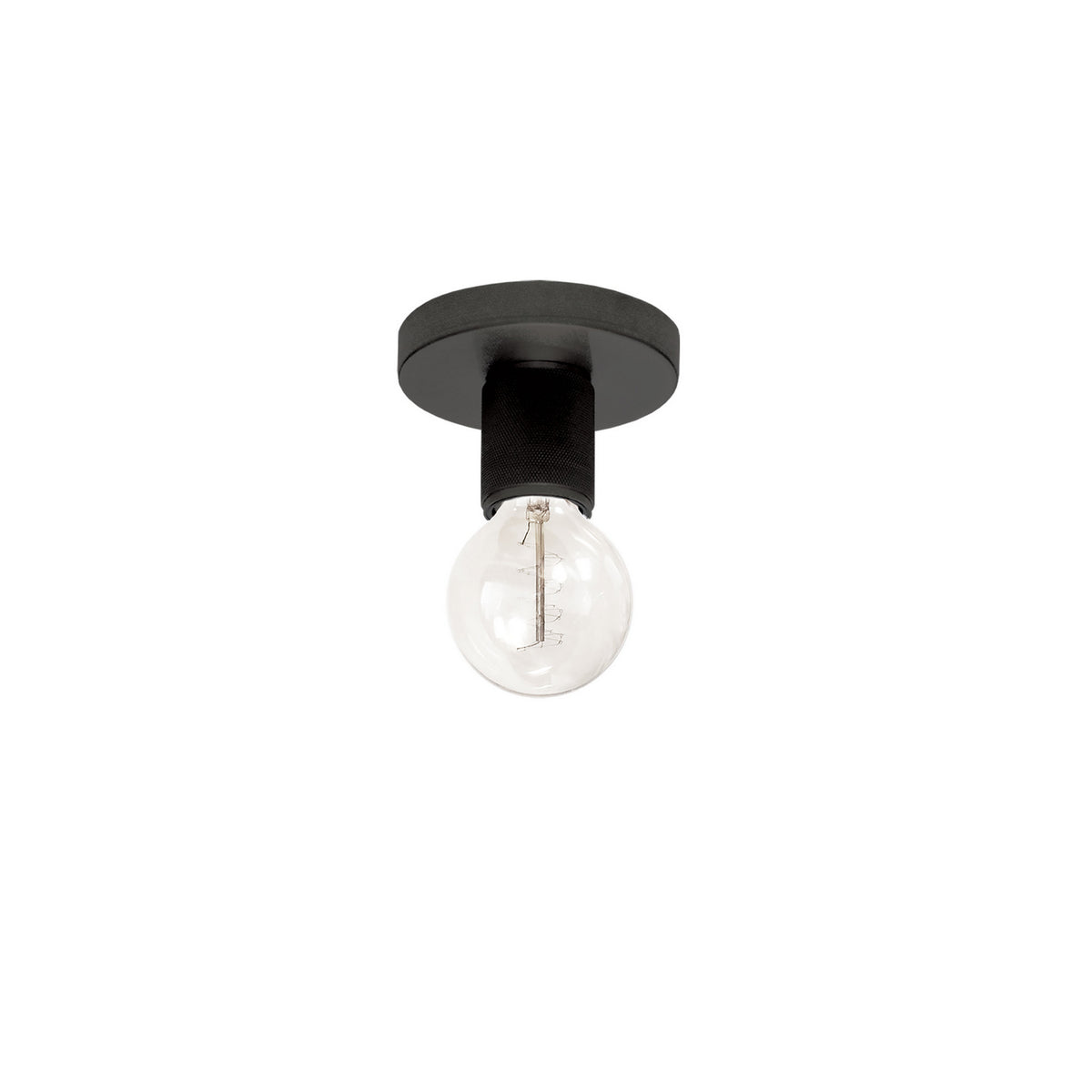 Plafonnier Roswell 4 3/4", Noir / Noir mat – Dainolite