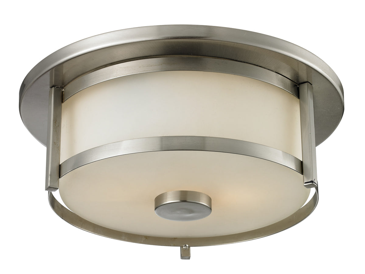 Plafonnier Savannah Nickel brossé, Opale mate, 11" – Z-Lite