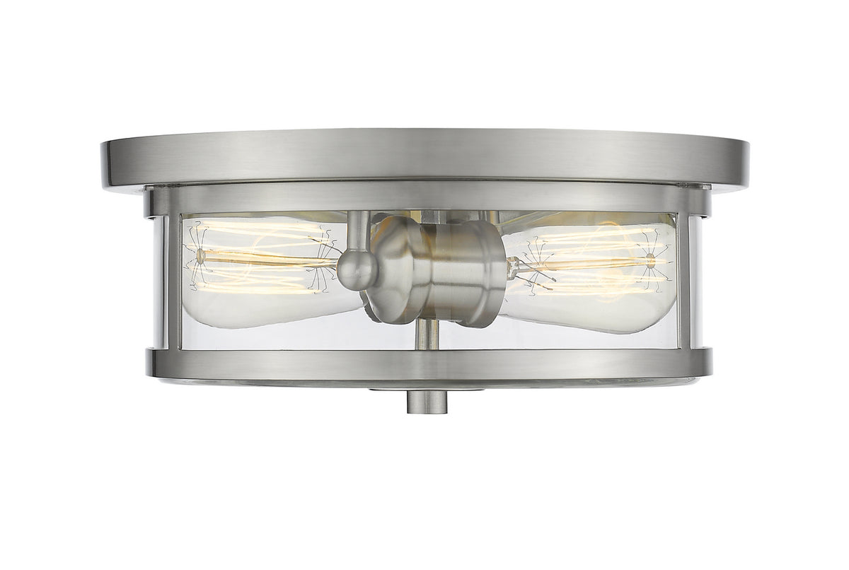 Plafonnier Savannah Nickel brossé, Transparent, 11" – Z-Lite
