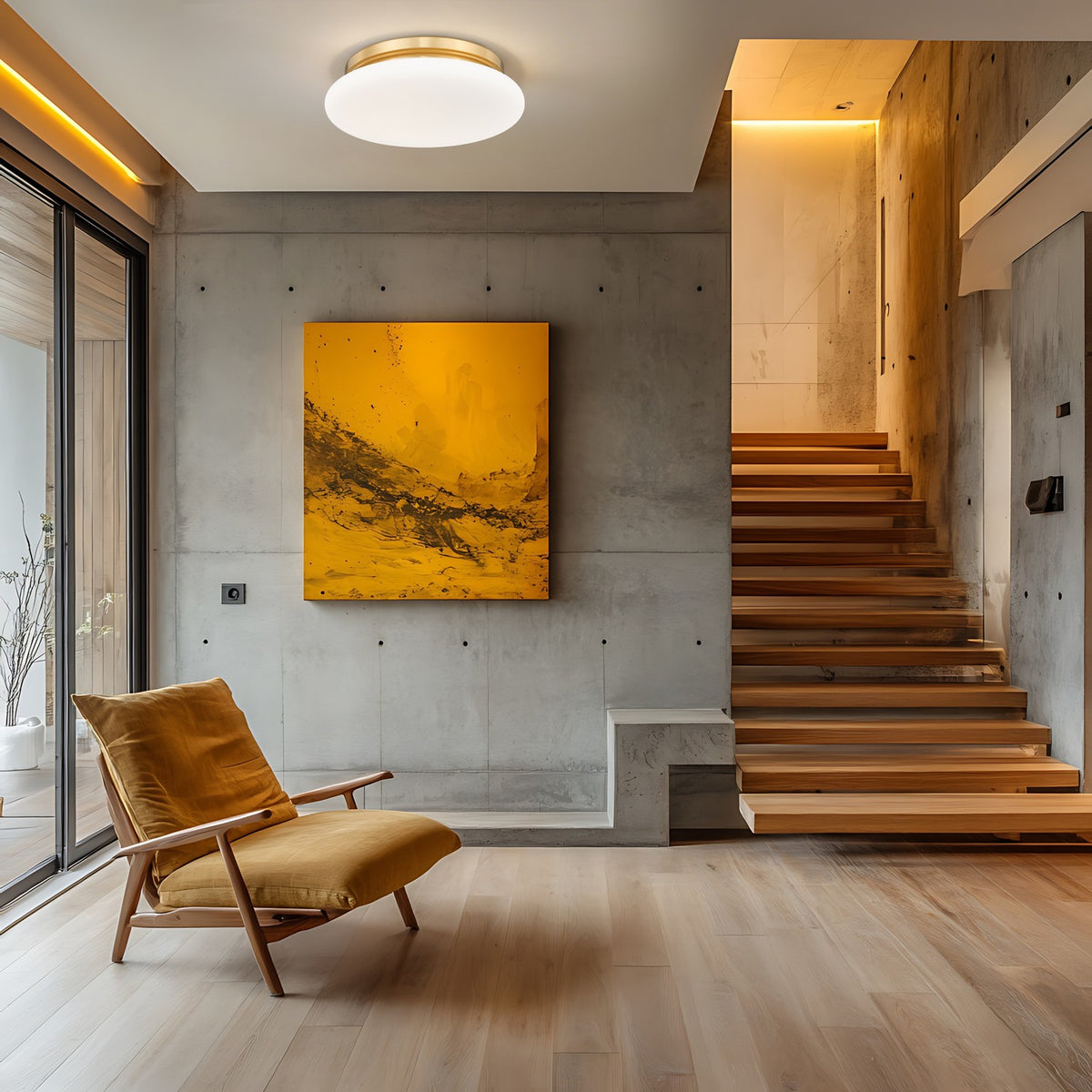 Plafonnier Soleil Or moderne, 12" – vue 7