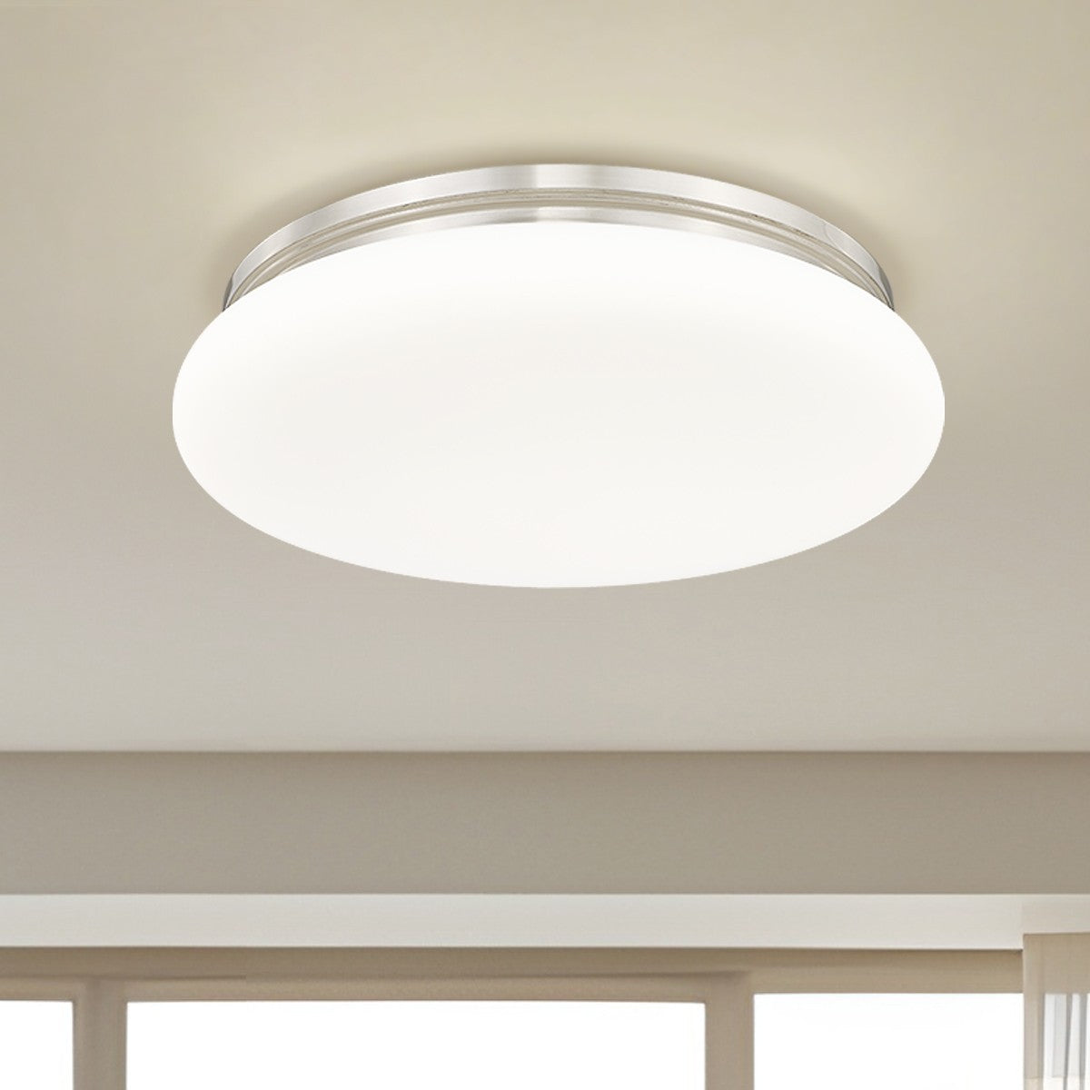Plafonnier Soleil Nickel brossé, 20" – vue 6