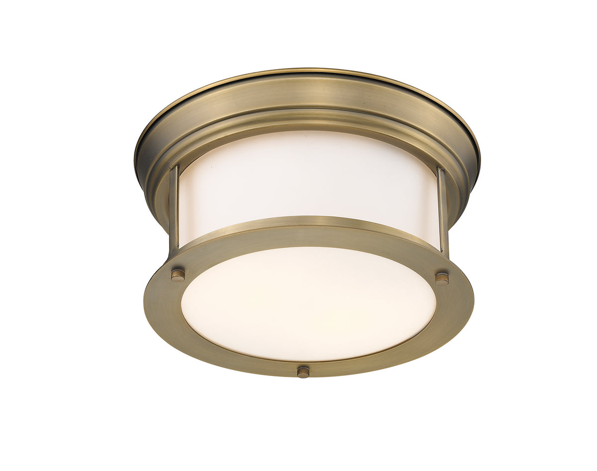 Plafonnier Sonna Laiton patrimoine, Opale mate, 11" – vue 2