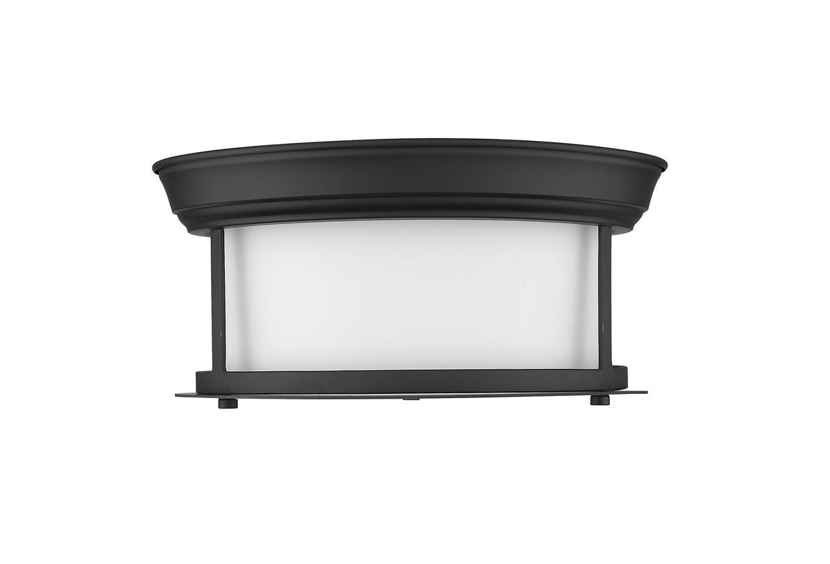 Plafonnier Sonna Noir mat, Opale mate, 11" – vue 4