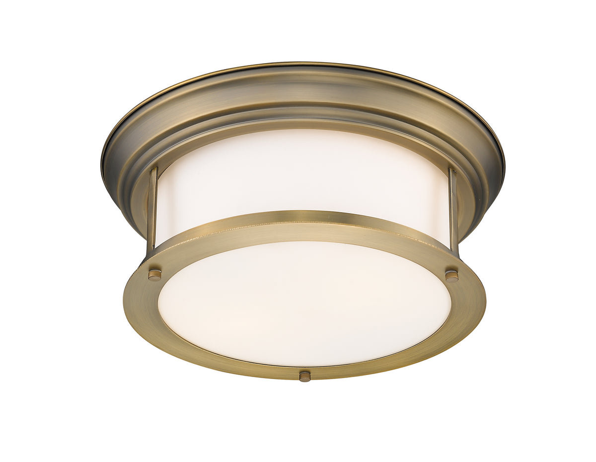 Plafonnier Sonna Laiton patrimoine, Opale mate, 13 1/2" – vue 3