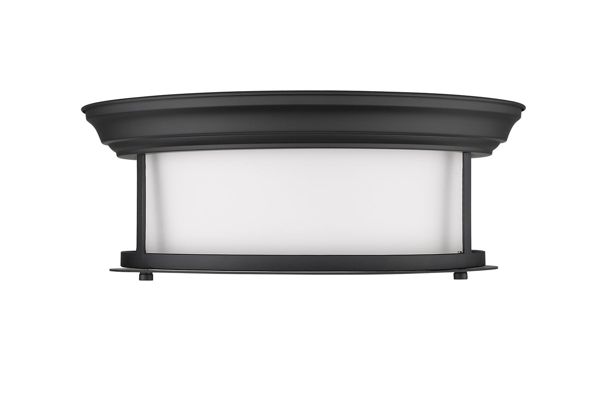 Plafonnier Sonna Noir mat, Opale mate, 13 1/2" – vue 4