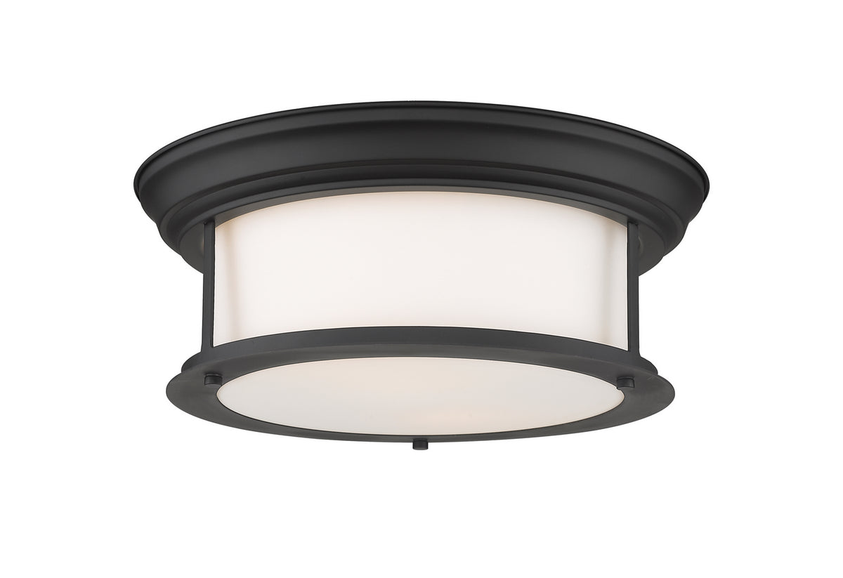 Plafonnier Sonna Noir mat, Opale mate, 13 1/2" – Z-Lite