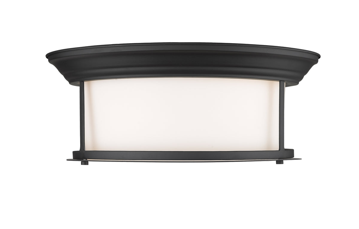 Plafonnier Sonna Noir mat, Opale mate, 15 1/2" – vue 2