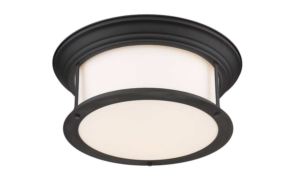 Plafonnier Sonna Noir mat, Opale mate, 15 1/2" – vue 3