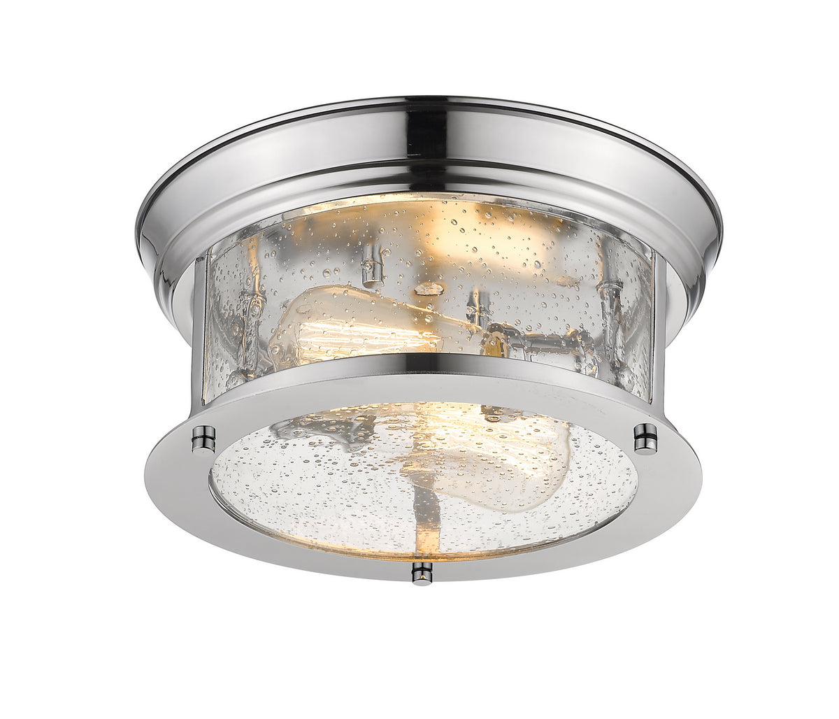 Plafonnier Sonna Chrome, Grené transparent, 11" – vue 3