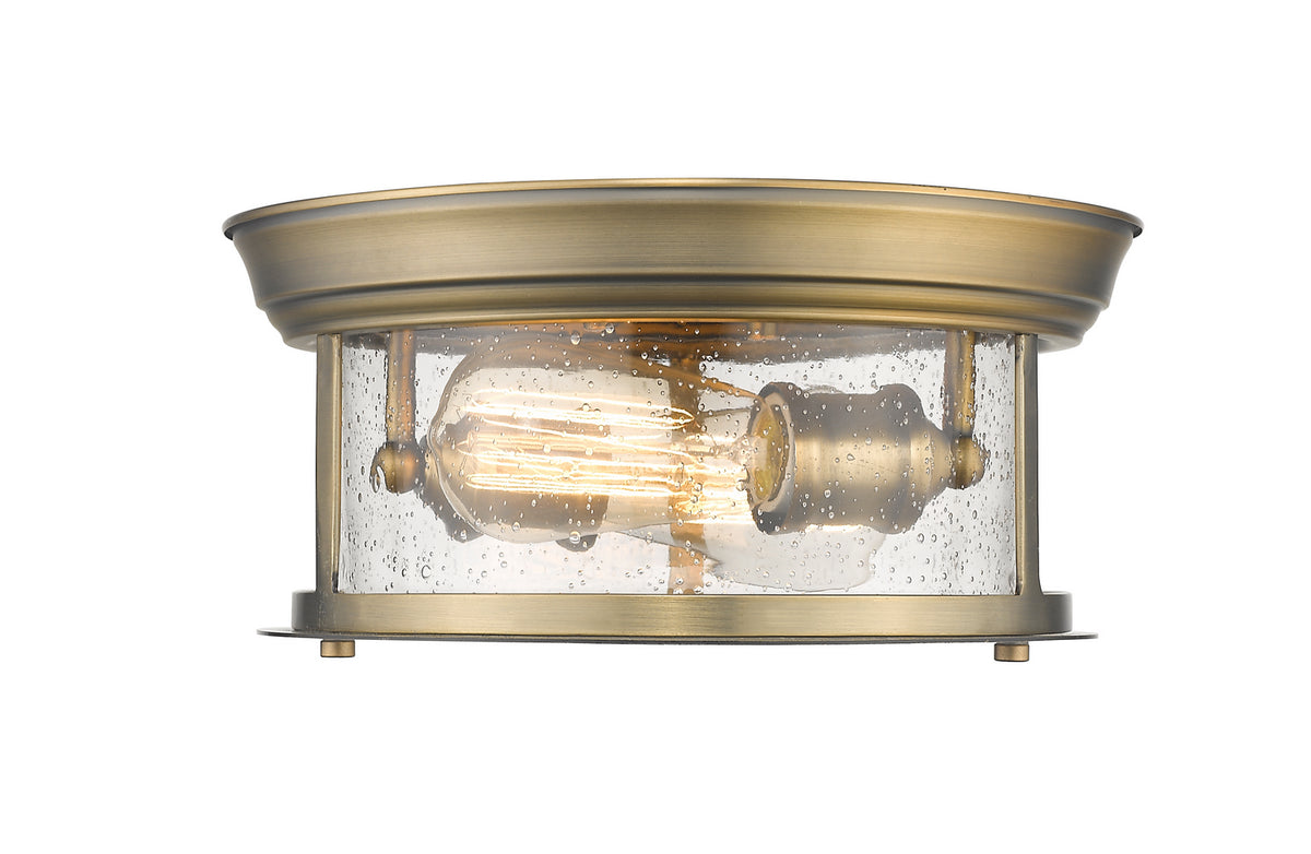 Plafonnier Sonna Laiton patrimoine, Grené transparent, 11" – vue 2