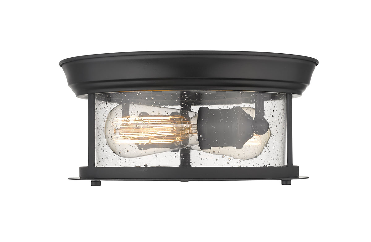 Plafonnier Sonna Noir mat, Grené transparent, 11" – vue 2