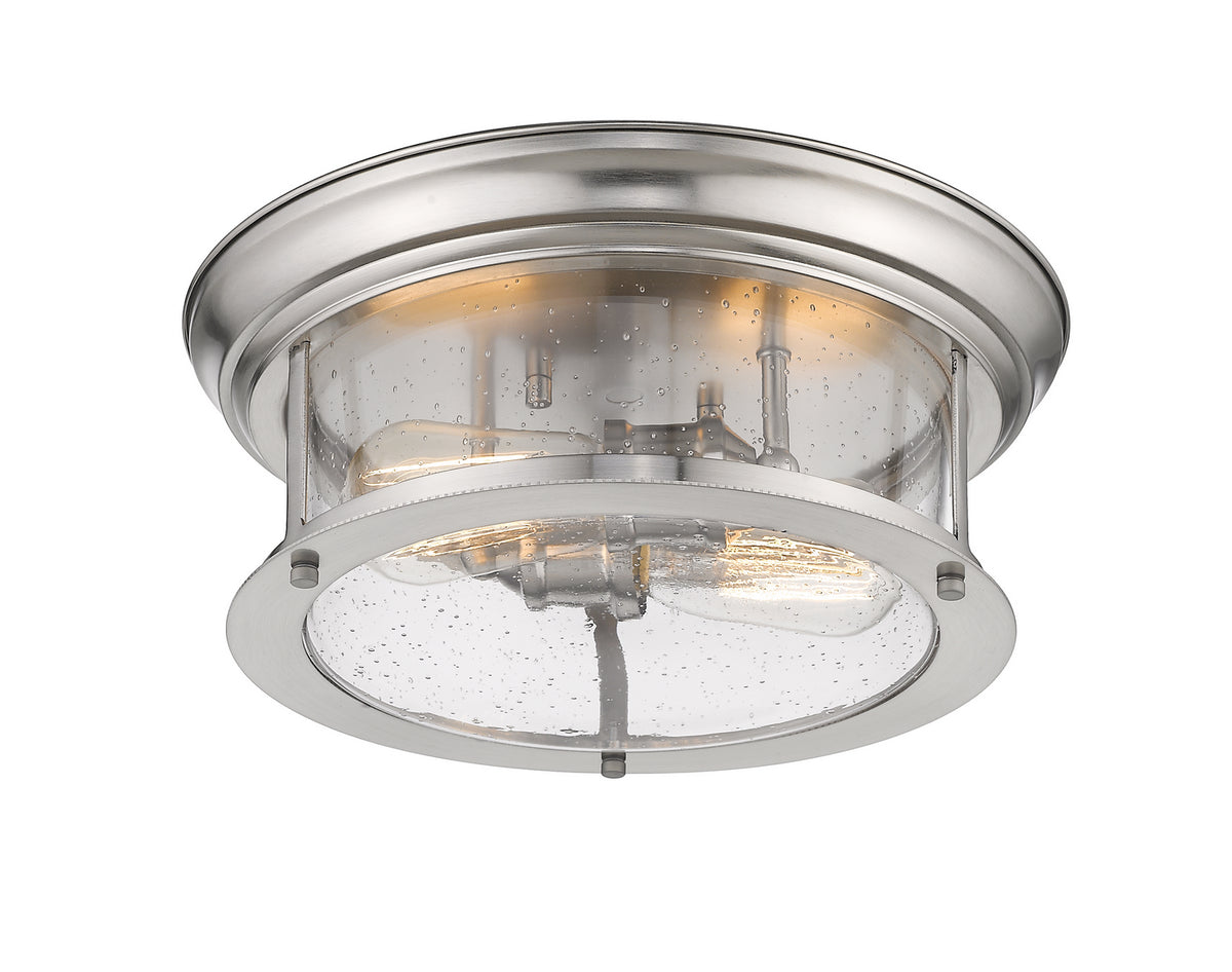Plafonnier Sonna Nickel brossé, Grené transparent, 13 1/2" – vue 3