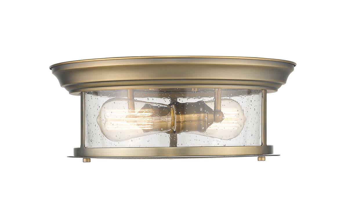 Plafonnier Sonna Laiton patrimoine, Grené transparent, 13 1/2" – vue 2