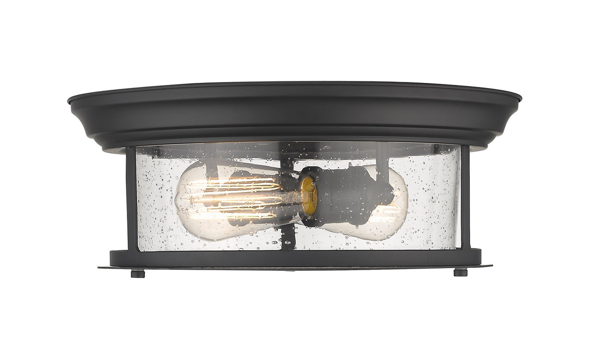 Plafonnier Sonna Noir mat, Grené transparent, 13 1/2" – vue 2