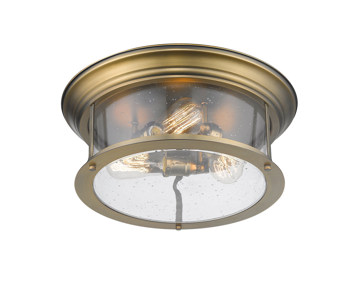 Plafonnier Sonna Laiton patrimoine, Grené transparent, 15 1/2" – vue 3