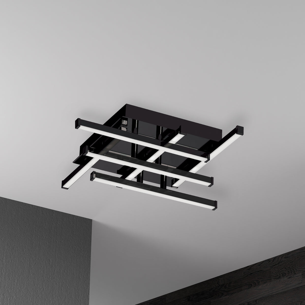 Plafonnier Summit 14 3/4", Noir / Noir mat – vue 2
